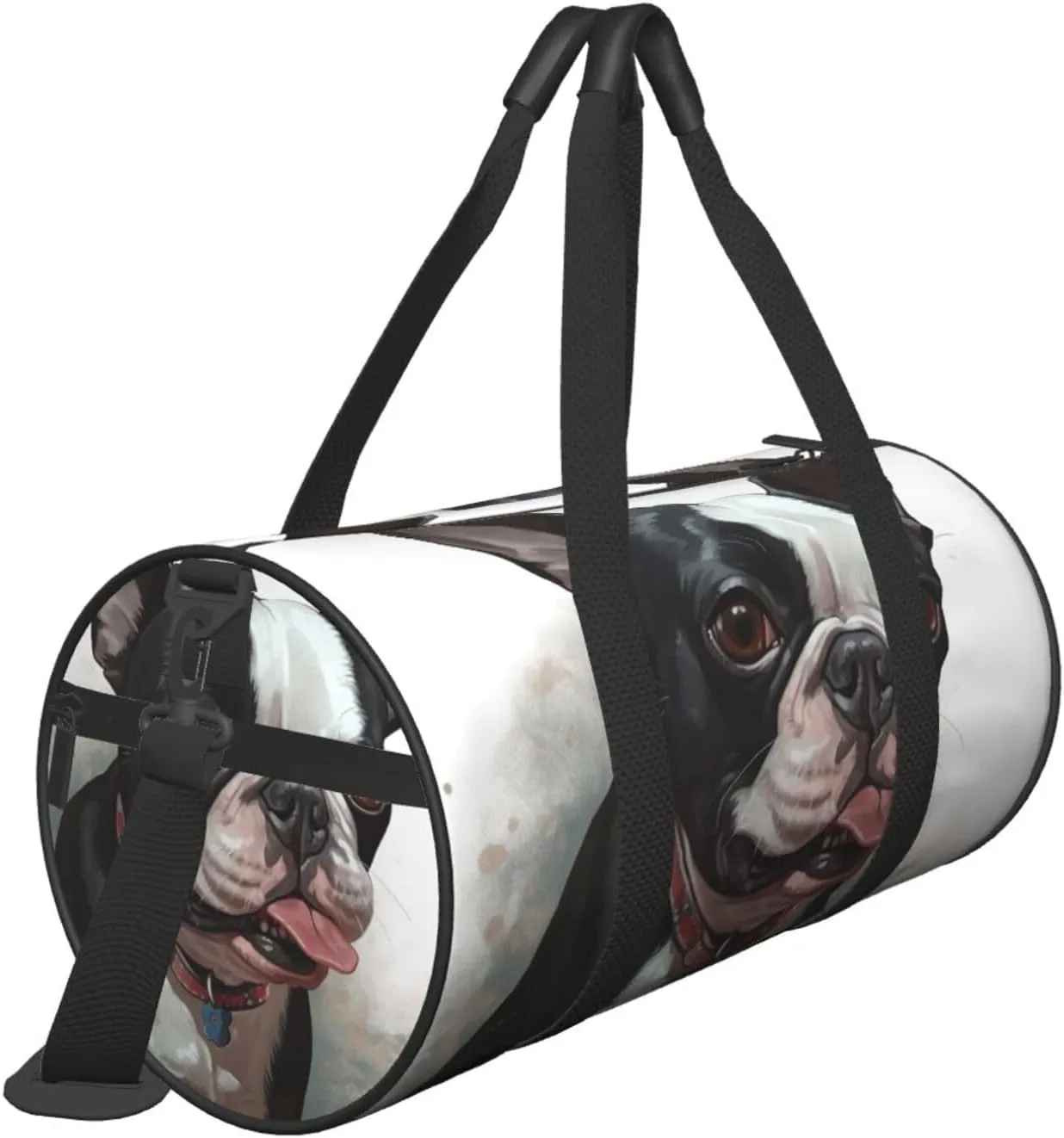 Gym Bags Small Boston Terrier Duffel Bag Overnight Bag with Shoe Compartment Carryon Bag for Men Women