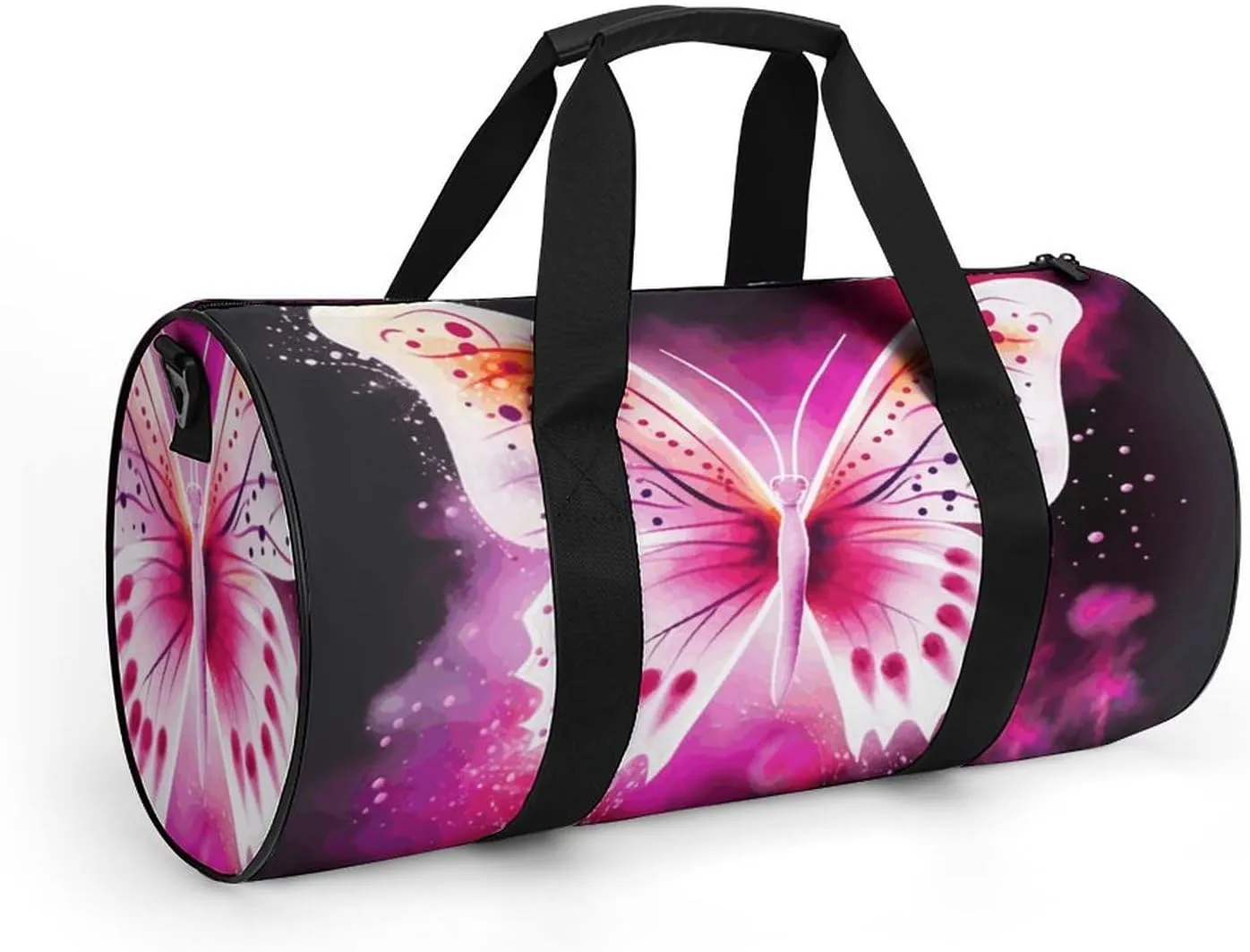 Gym Bags Small Butterfly Duffel Bag Overnight Bag with Shoe Compartment Carryon Bag for Men Women