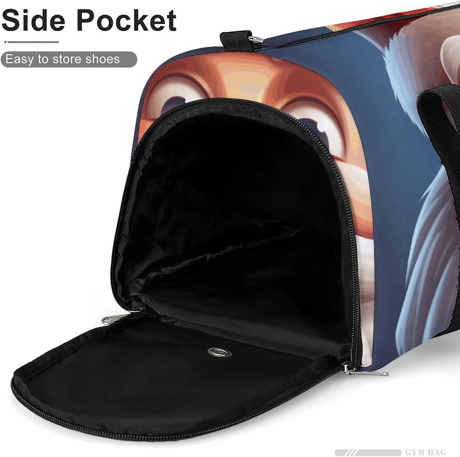 Gym Bags Small Cartoon Santa Claus Duffel Bag Overnight Bag with Shoe Compartment Carryon Bag for Men Women