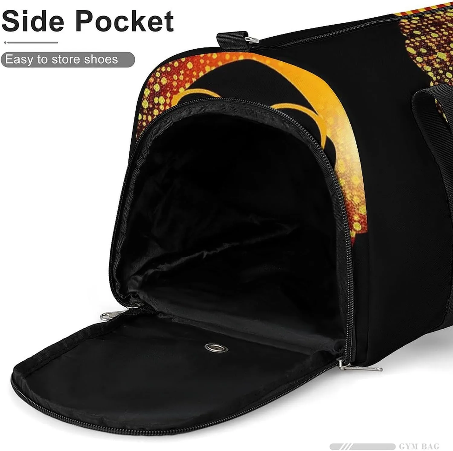 Gym Bags Small Cute African Woman Duffel Bag Overnight Bag with Shoe Compartment Carryon Bag for Men Women