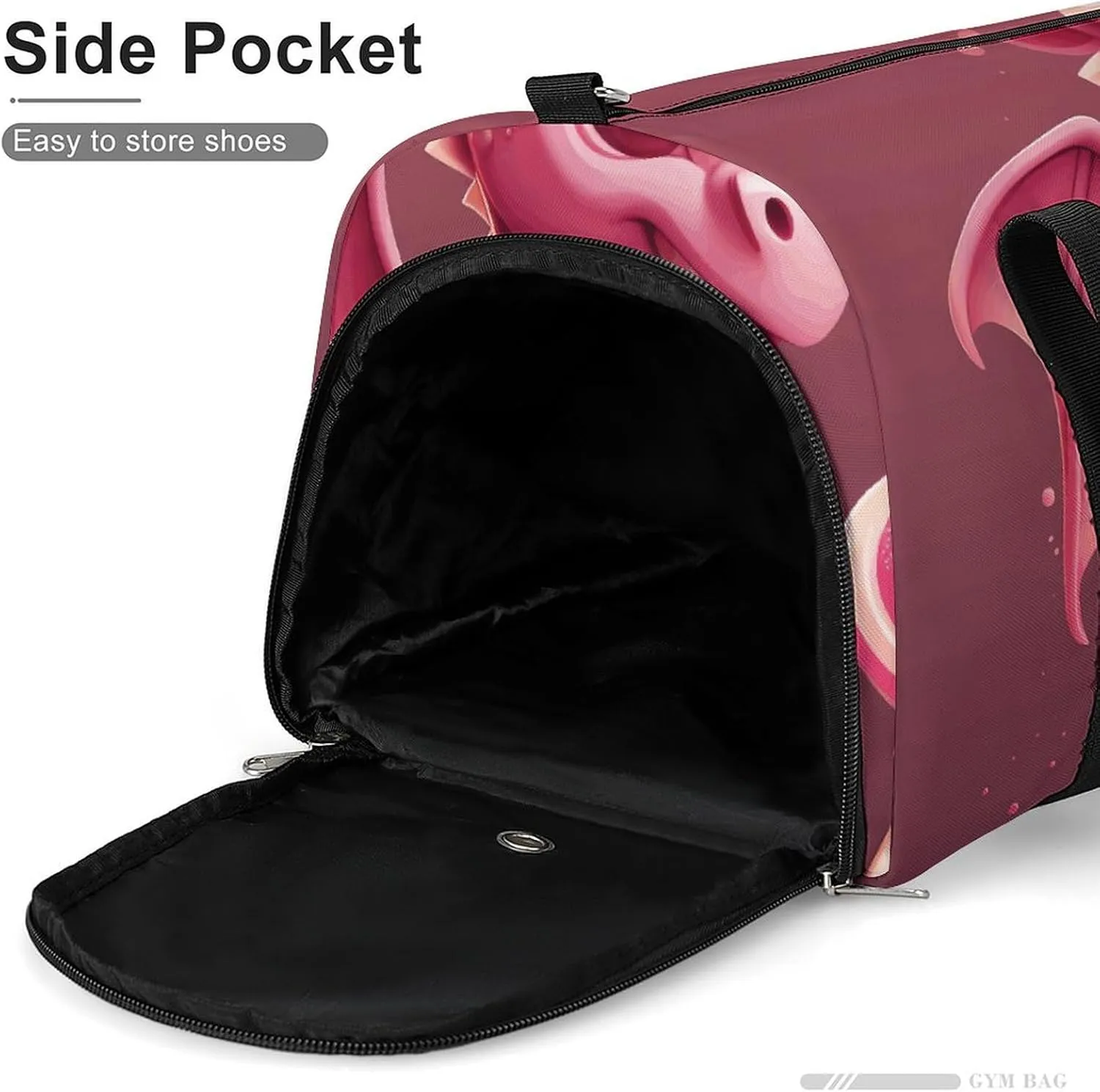 Gym Bags Small Cute Dragon Duffel Bag Overnight Bag with Shoe Compartment Carryon Bag for Men Women