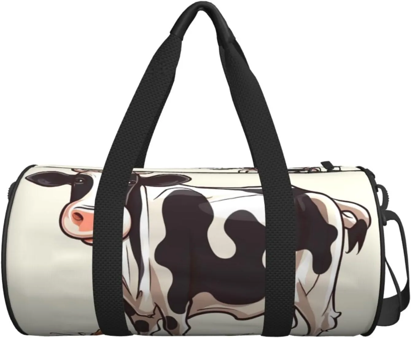 Gym Bags Small Dairy cow Duffel Bag Overnight Bag with Shoe Compartment Carryon Bag for Men Women