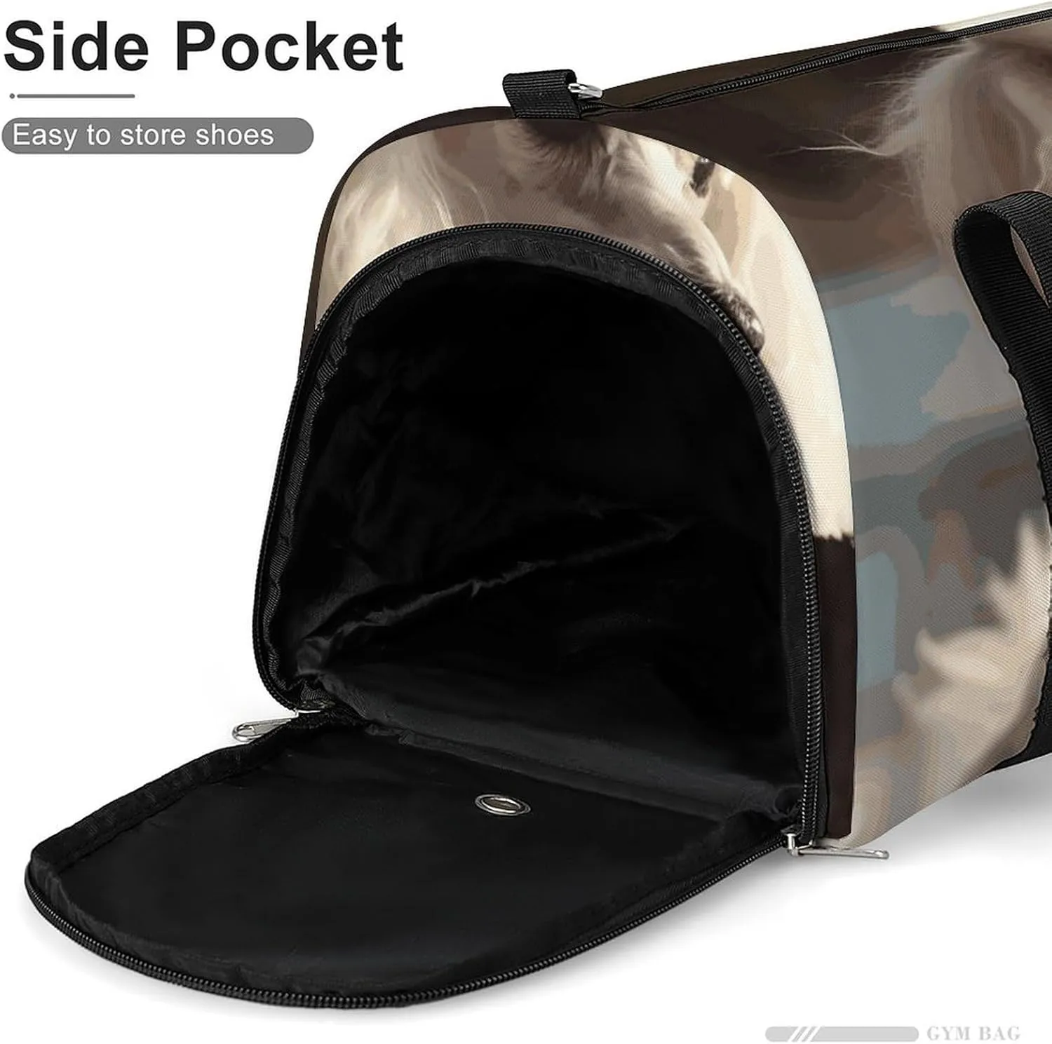 Gym Bags Small French Poodle Duffel Bag Overnight Bag with Shoe Compartment Carryon Bag for Men Women
