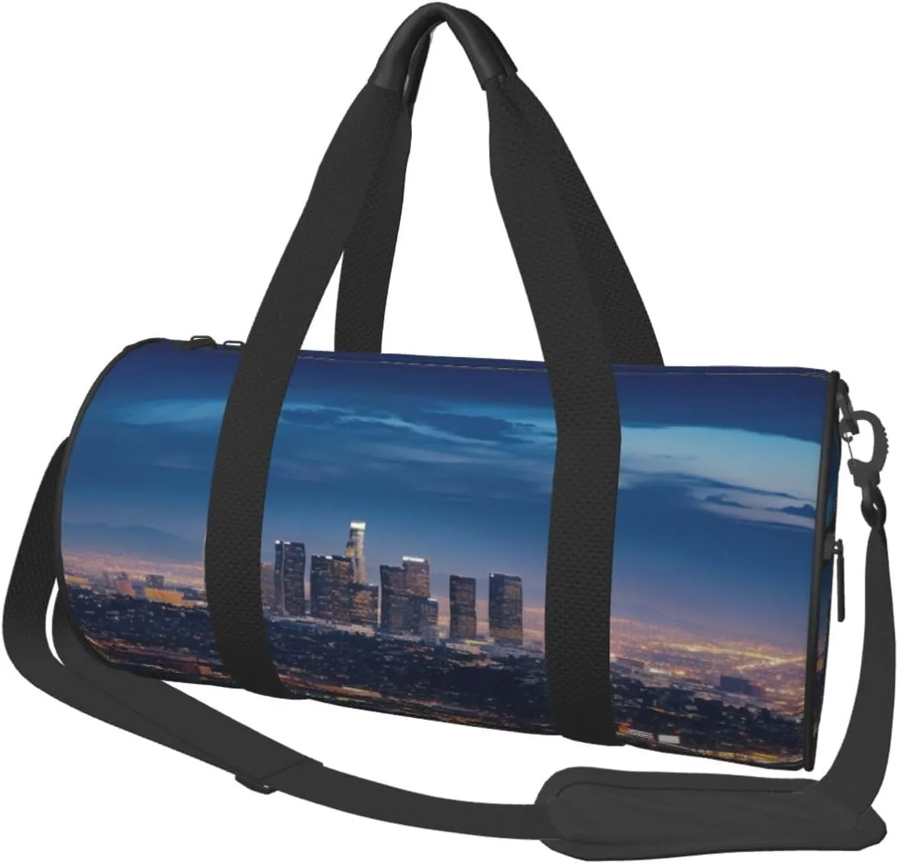 Gym Bags Small Los Angeles Skyline Duffel Bag Overnight Bag with Shoe Compartment Carryon Bag for Men Women