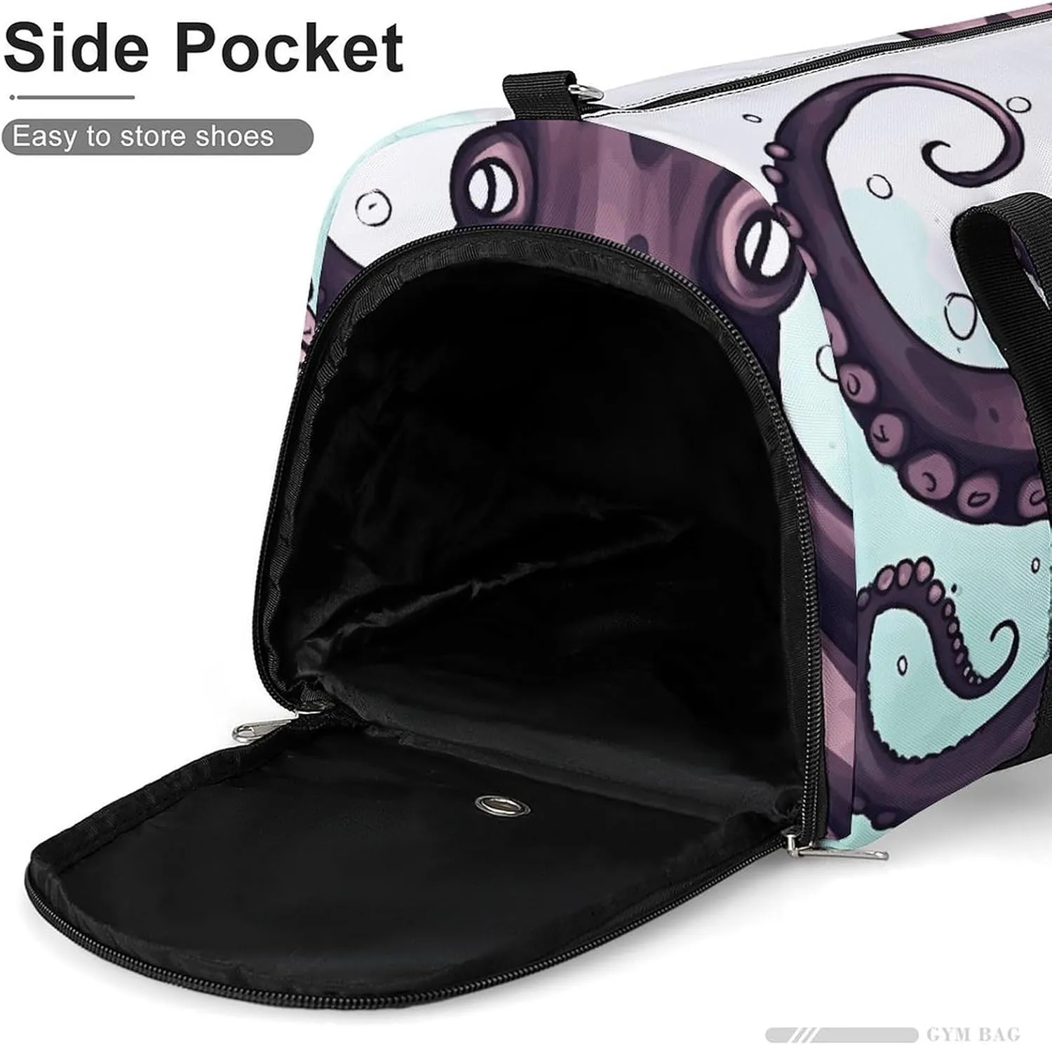 Gym Bags Small Octopus Tentacles Duffel Bag Overnight Bag with Shoe Compartment Carryon Bag for Men Women