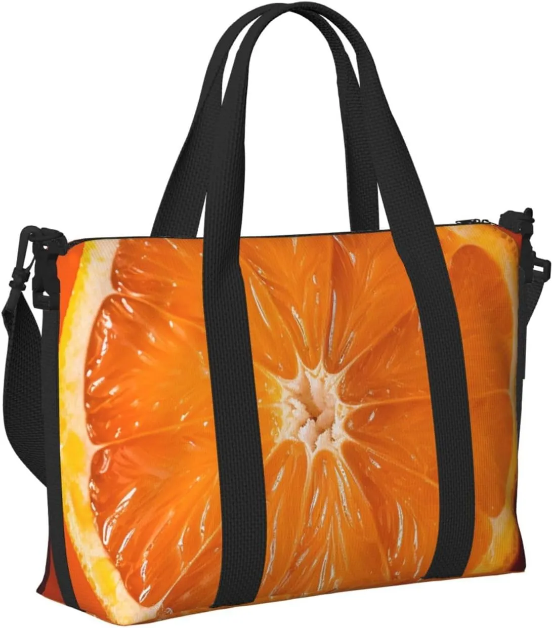 Gym Bags Small Orange Slice Duffel Bag Overnight Bag with Shoe Compartment Carryon Bag for Men Women