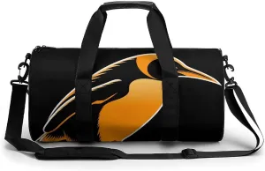 Gym Bags Small Penguin Illustration Duffel Bag Overnight Bag with Shoe Compartment Carryon Bag for Men Women