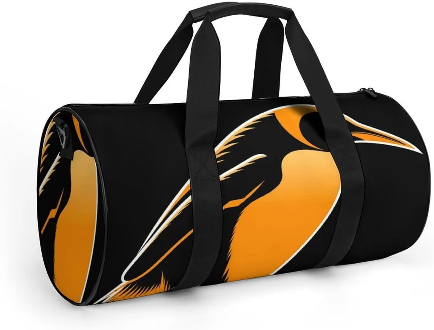 Gym Bags Small Penguin Illustration Duffel Bag Overnight Bag with Shoe Compartment Carryon Bag for Men Women