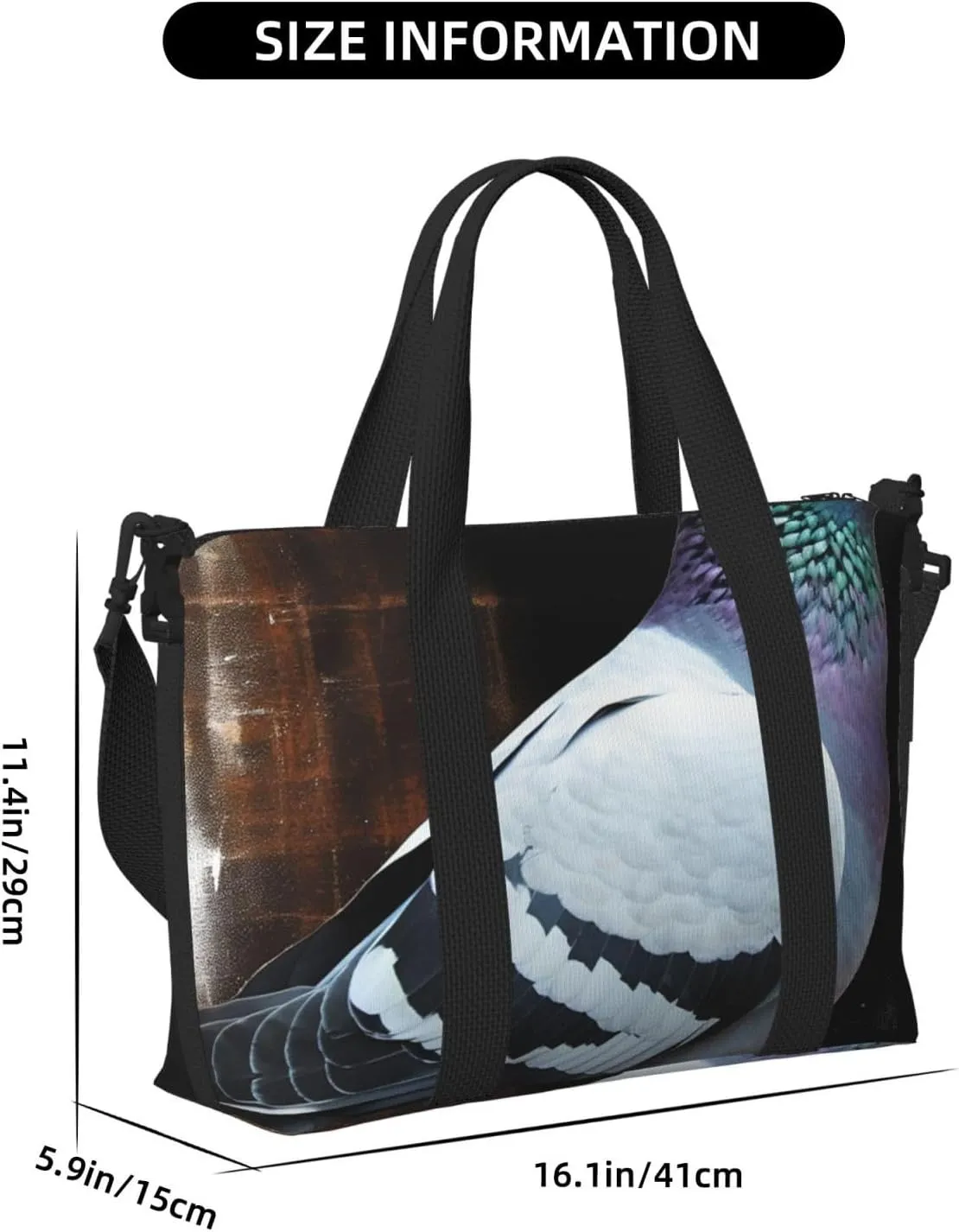 Gym Bags Small Pigeon Duffel Bag Overnight Bag with Shoe Compartment Carryon Bag for Men Women
