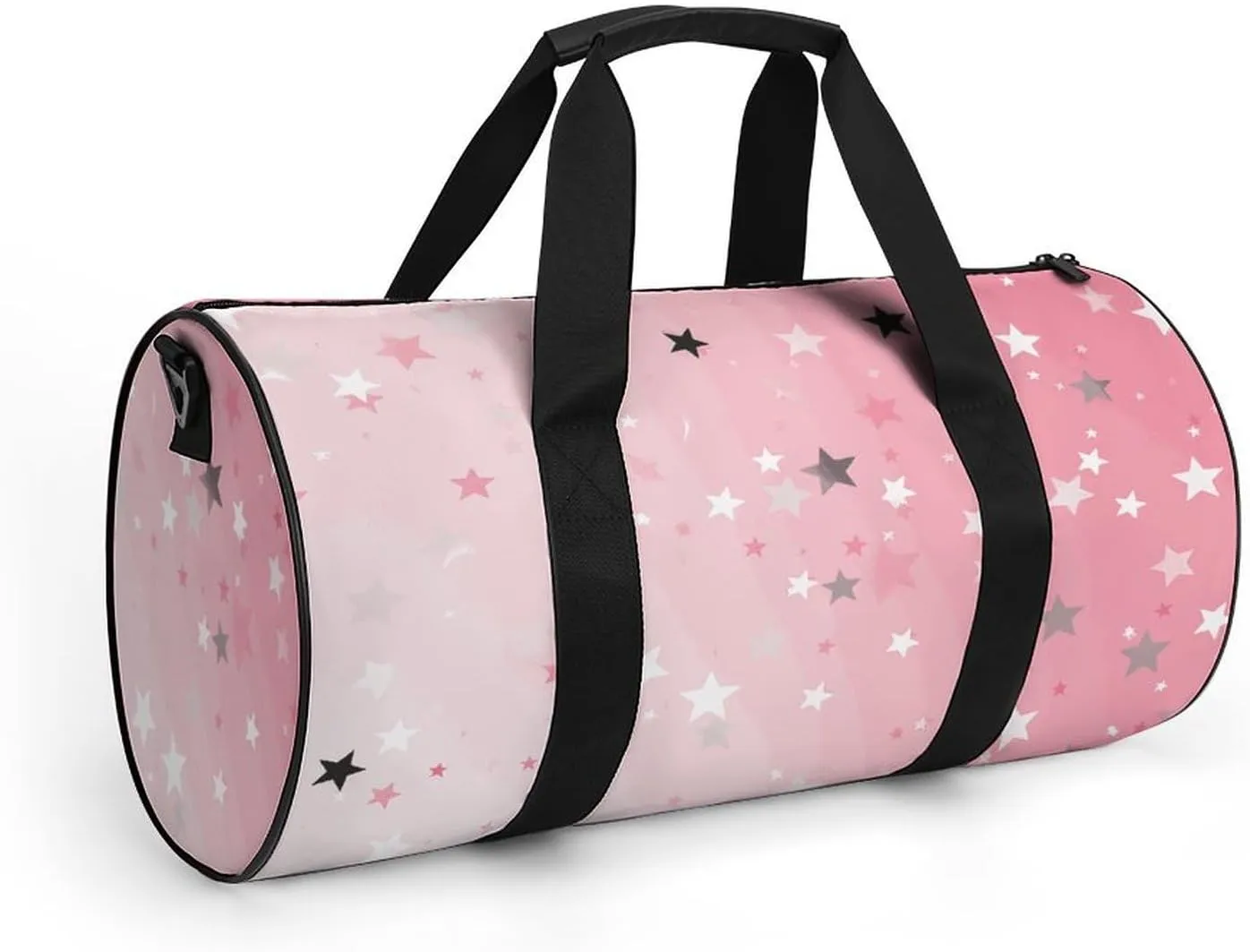 Gym Bags Small White Stars Duffel Bag Overnight Bag with Shoe Compartment Carryon Bag for Men Women