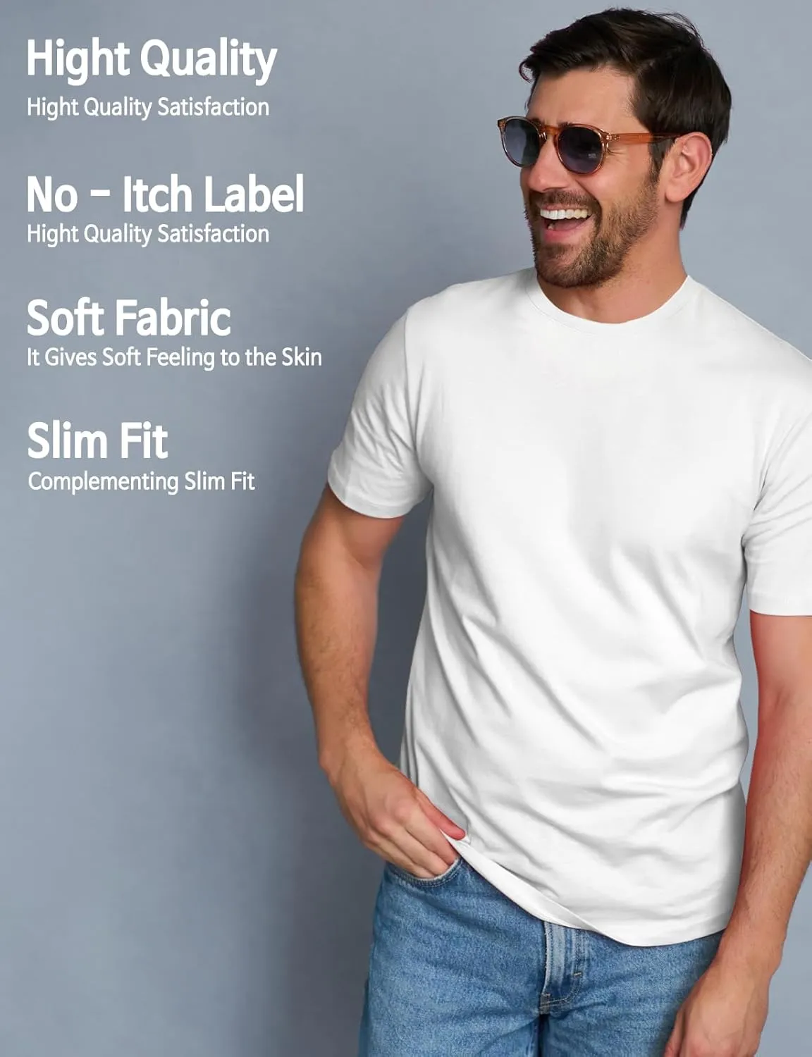 H2H Mens Slime Short Sleeve T-Shirts (V Neck/Crew Neck Multipack) Size XS to 3XL