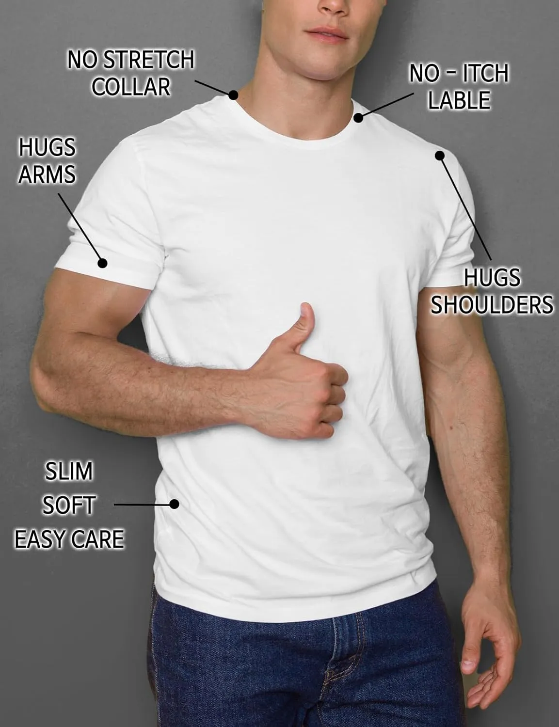 H2H Mens Slime Short Sleeve T-Shirts (V Neck/Crew Neck Multipack) Size XS to 3XL