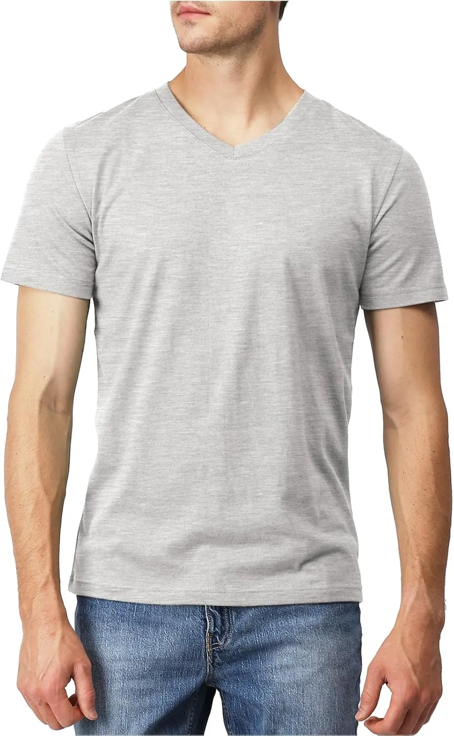H2H Mens Slime Short Sleeve T-Shirts (V Neck/Crew Neck Multipack) Size XS to 3XL