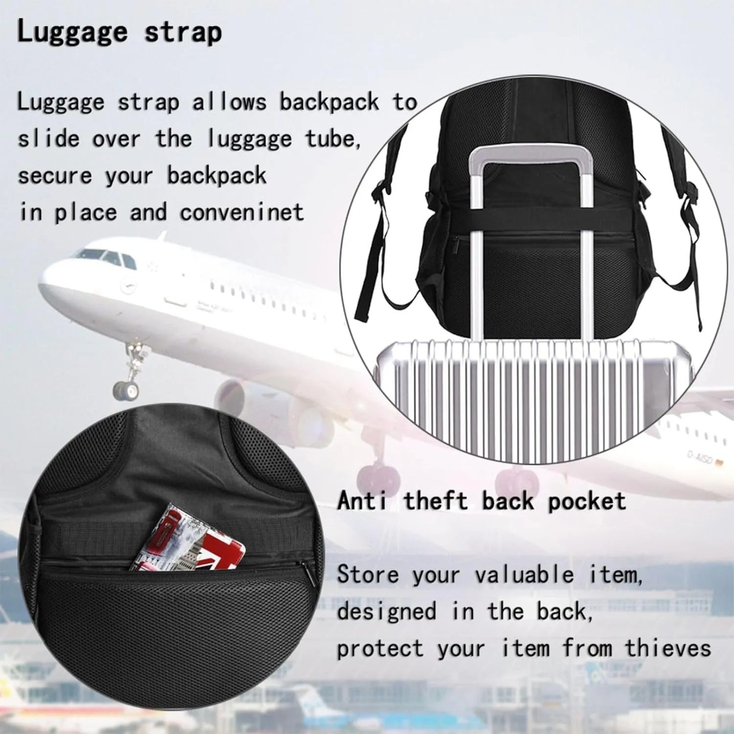 Half American Half Mexican Flag Casual Travel Backpacks Hiking Camping Backpack Large Outdoor Sport Daypack Laptop Rucksack Climbing Working Bags with USB Port