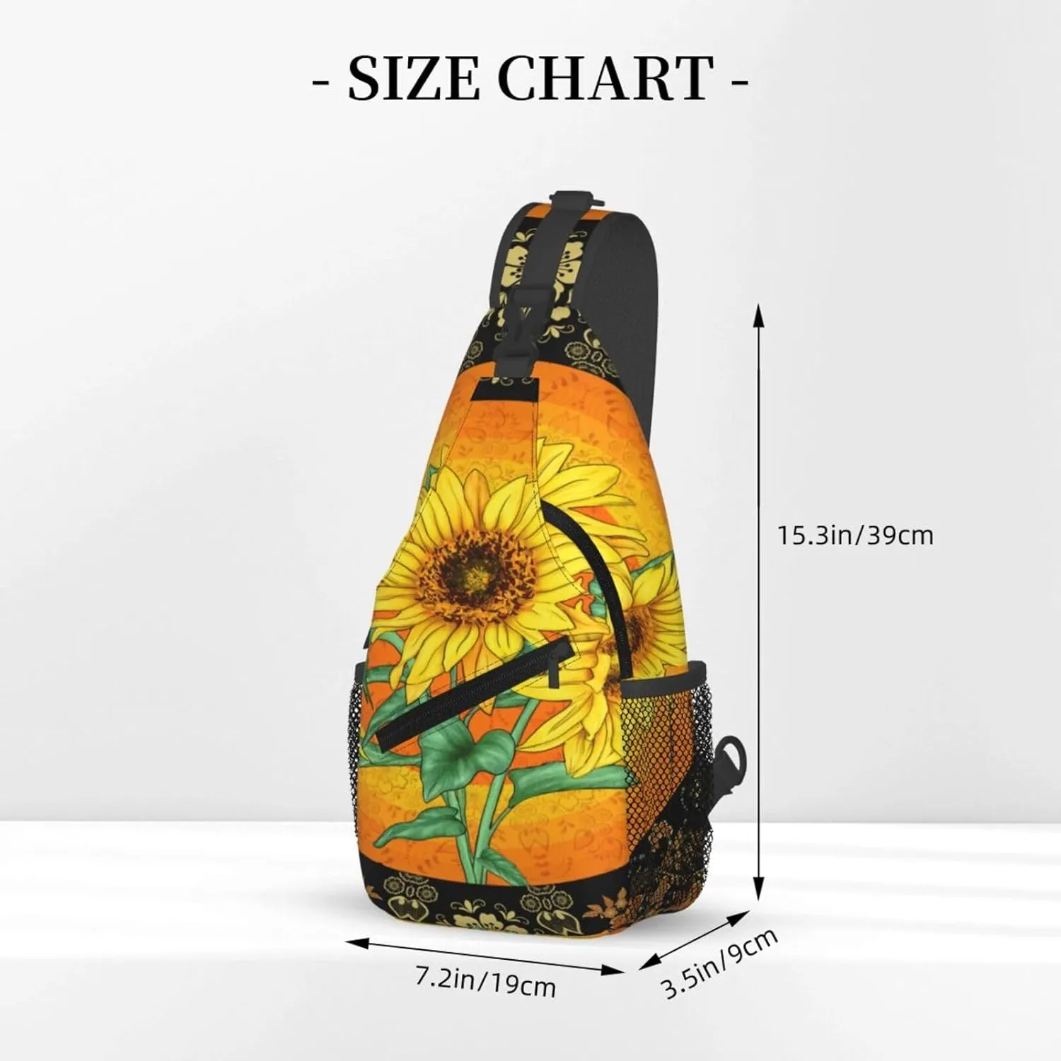 Halloween Gothic Bats Sling Bag Casual Chest Bags Adjustable Crossbody Bag Shoulder Backpack For Travel Hiking