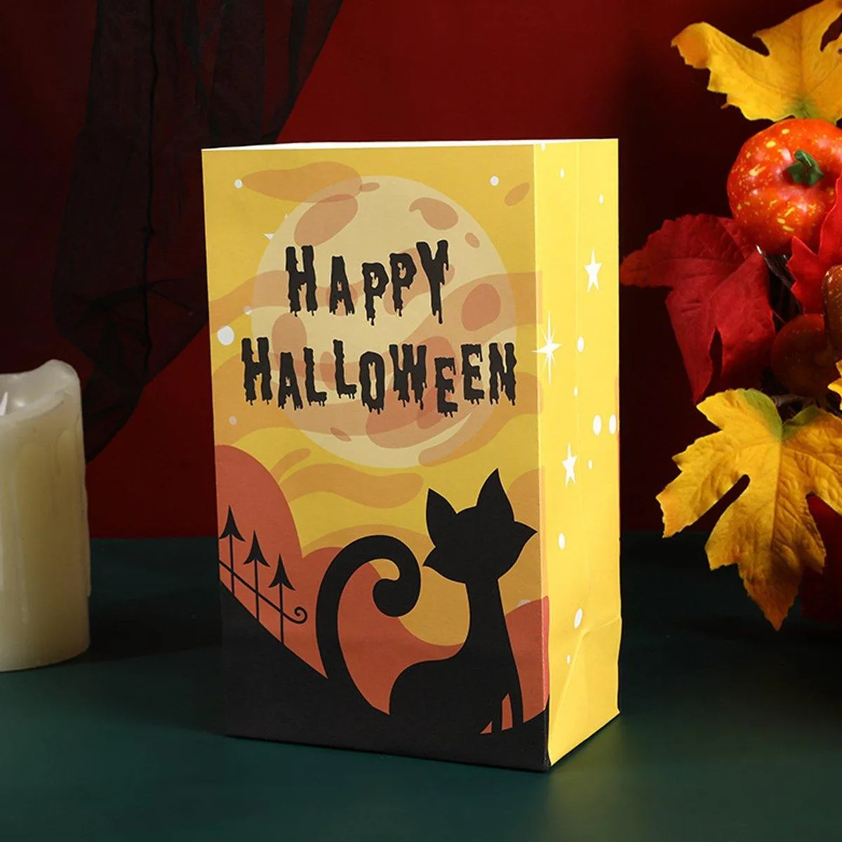 Halloween Kraft Paper Candy Bags 4 Colors 25PCS