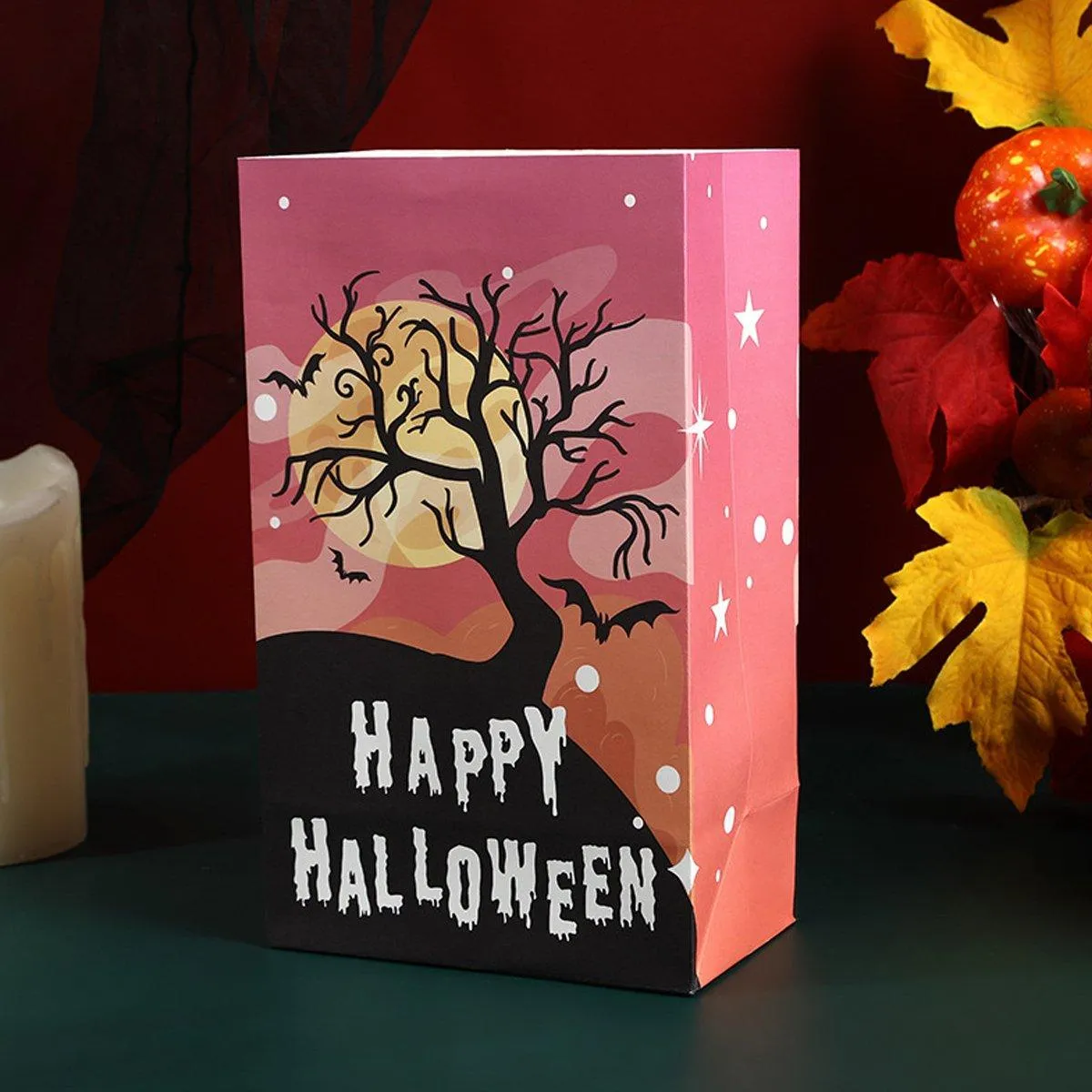 Halloween Kraft Paper Candy Bags 4 Colors 25PCS