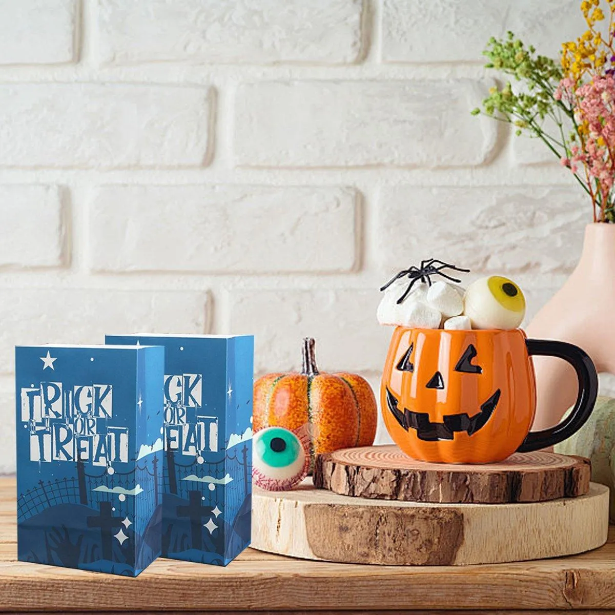 Halloween Kraft Paper Candy Bags 4 Colors 25PCS