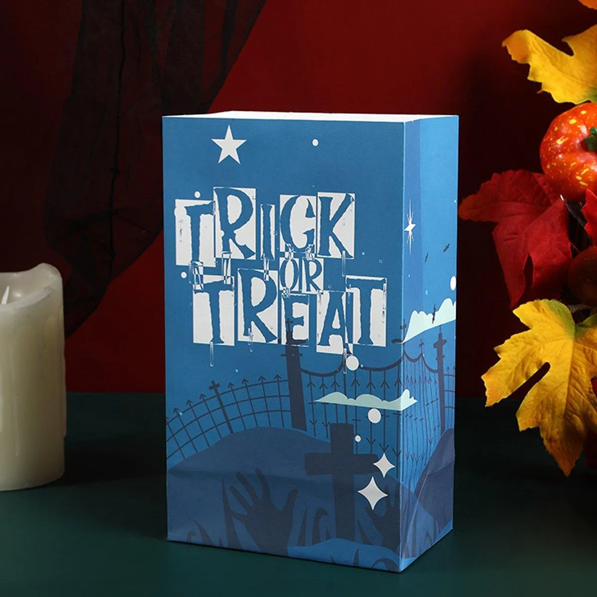 Halloween Kraft Paper Candy Bags 4 Colors 25PCS