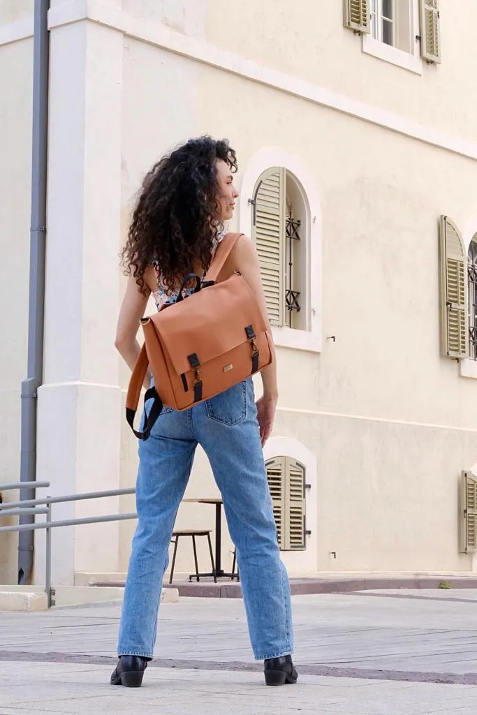 Happy Tangerine Orange Large 'Jaffa' Backpack/Side Bag