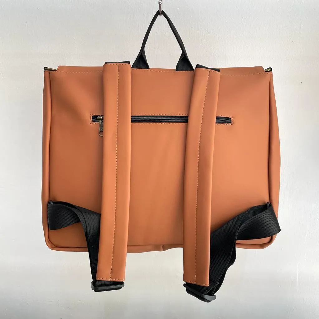 Happy Tangerine Orange Large 'Jaffa' Backpack/Side Bag