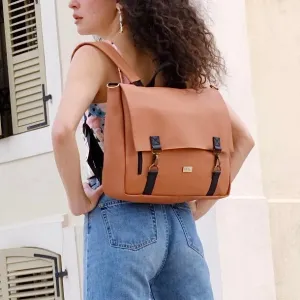 Happy Tangerine Orange Large 'Jaffa' Backpack/Side Bag