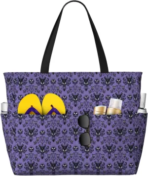 Haunted Mansions Print Spacious 17.7x15x6.7 Inch Summer Large Beach Tote Bag - Versatile Travel Bag