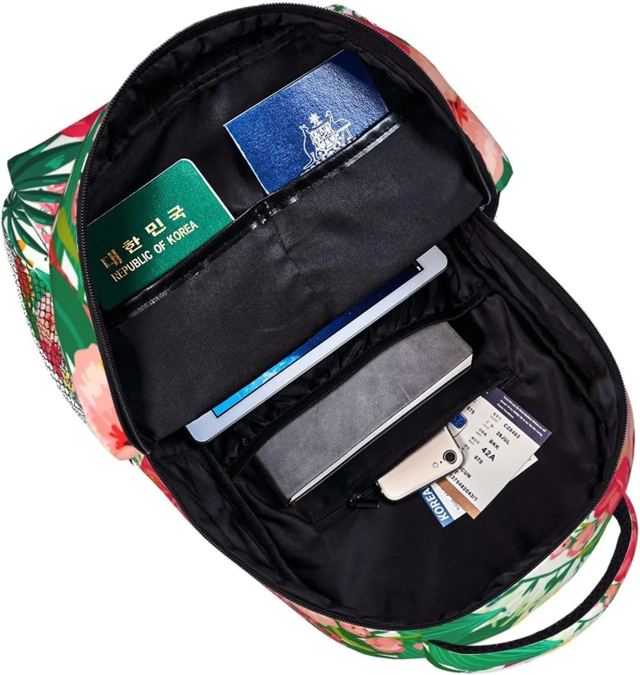 Hawaii Hawaiian Flowers Floral Backpack Casual Camping Travel Backpacks Lightweight Daypack Bag Women Men Bookbag