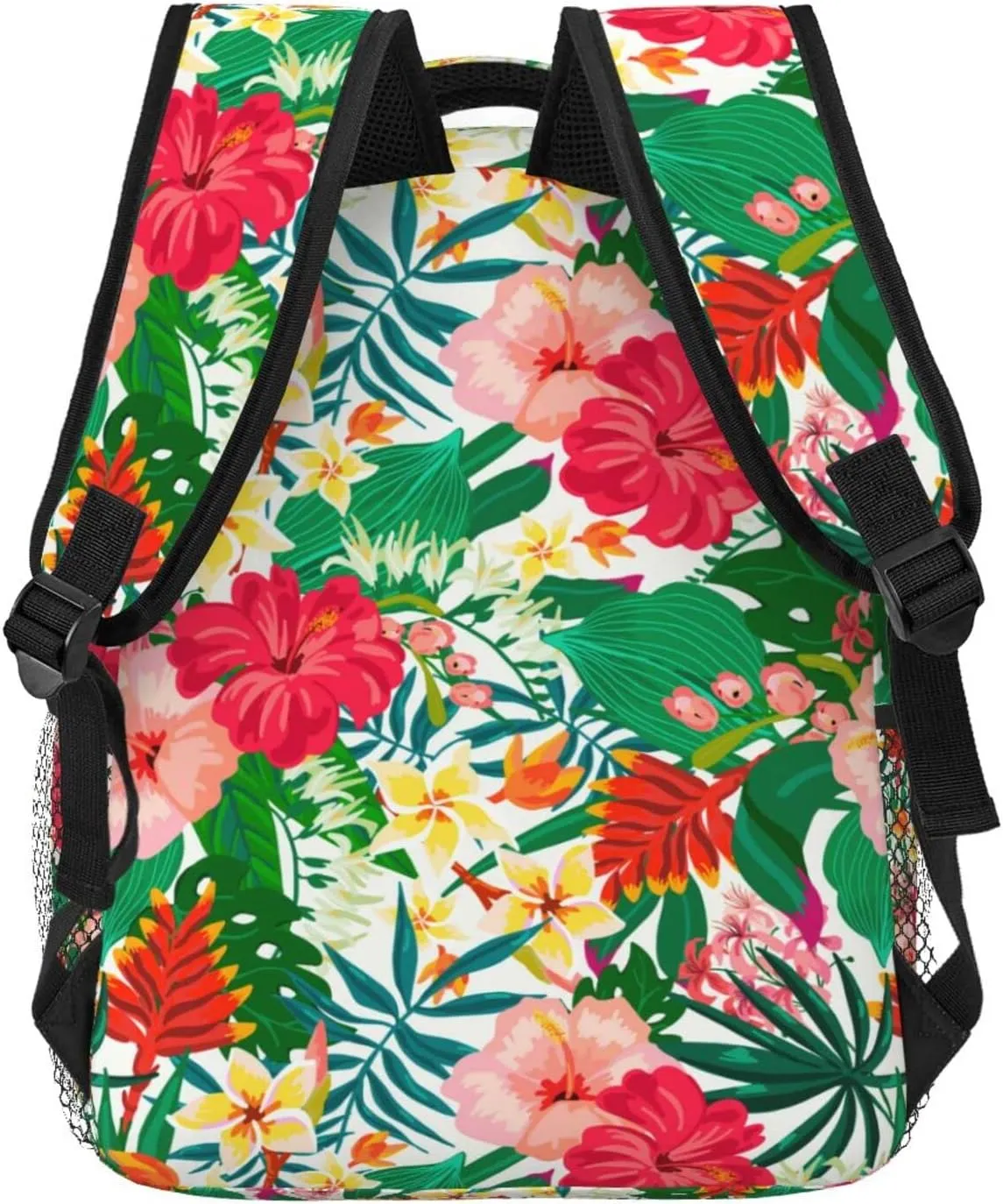 Hawaii Hawaiian Flowers Floral Backpack Casual Camping Travel Backpacks Lightweight Daypack Bag Women Men Bookbag