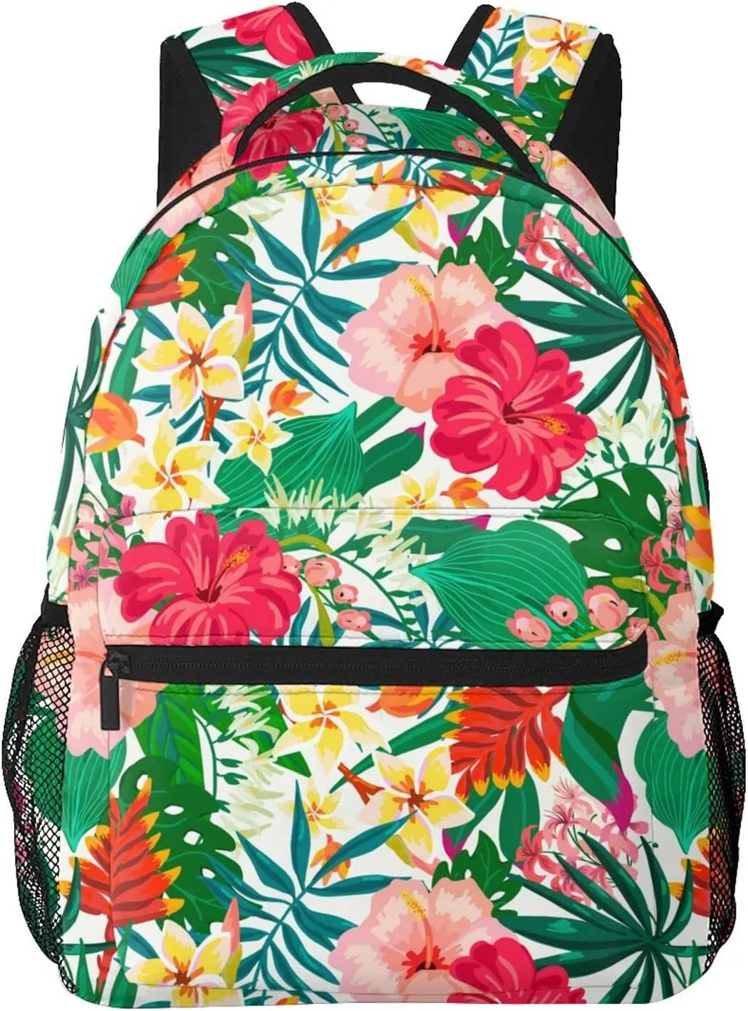 Hawaii Hawaiian Flowers Floral Backpack Casual Camping Travel Backpacks Lightweight Daypack Bag Women Men Bookbag