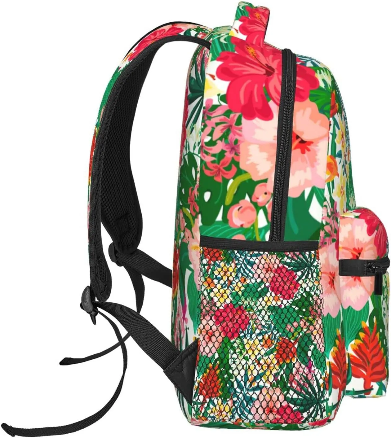 Hawaii Hawaiian Flowers Floral Backpack Casual Camping Travel Backpacks Lightweight Daypack Bag Women Men Bookbag