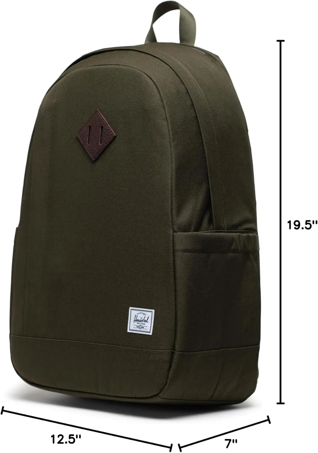 Herschel Seymour Backpack - Work Backpacks, 15/16" Laptop Backpack, Padded Shoulder Straps, 26L, Ivy Green