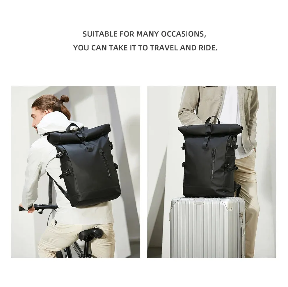 HK Expandable Travel Backpack Men Large Capacity Waterproof 15.6” Laptop Bag Hiking Rucksack Cycling Daypack Bag with USB Port