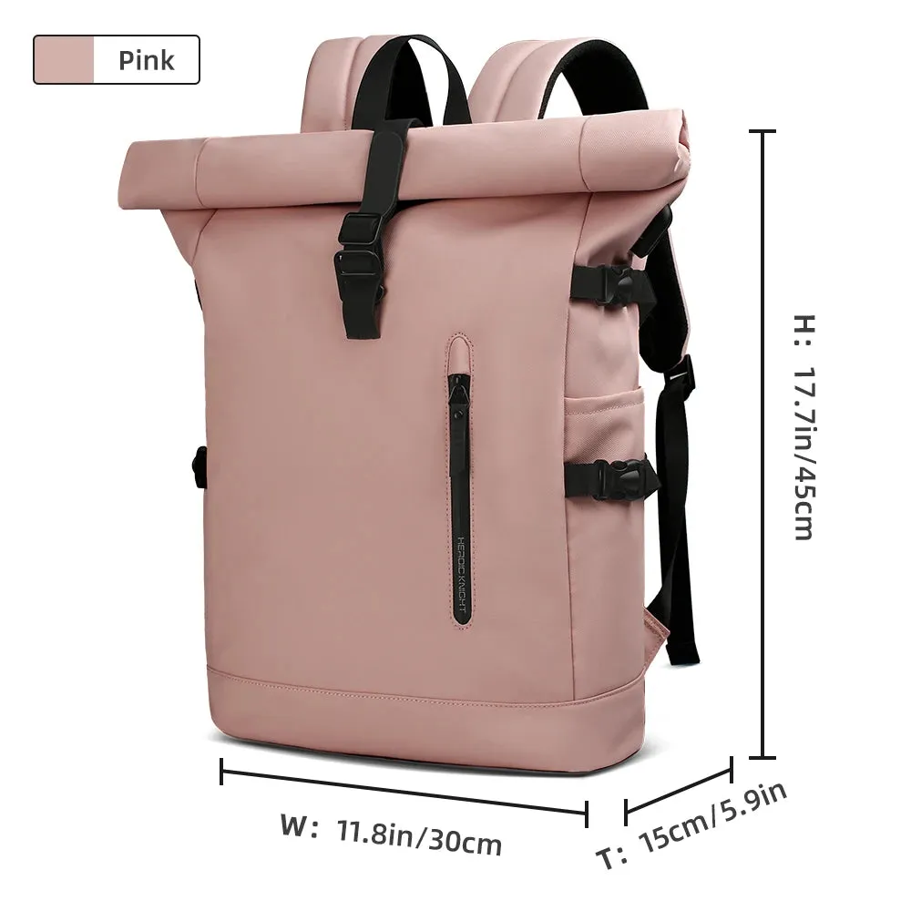 HK Expandable Travel Backpack Men Large Capacity Waterproof 15.6” Laptop Bag Hiking Rucksack Cycling Daypack Bag with USB Port