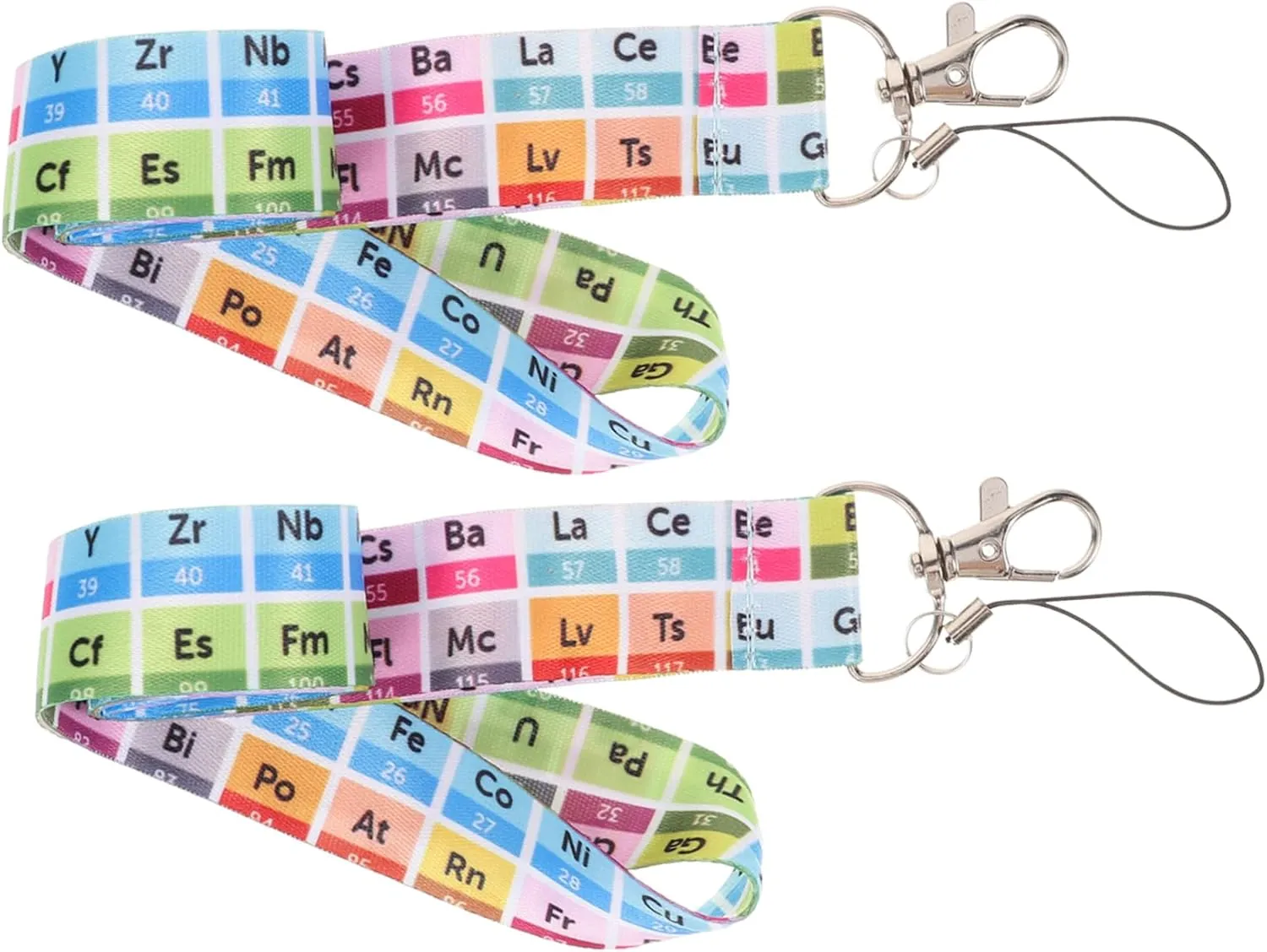 HOMSFOU Lanyards for Id Badges Cell Phones Chemistry Keychain Lanyard Fixed Rope Easy to Install Decorative Phone String