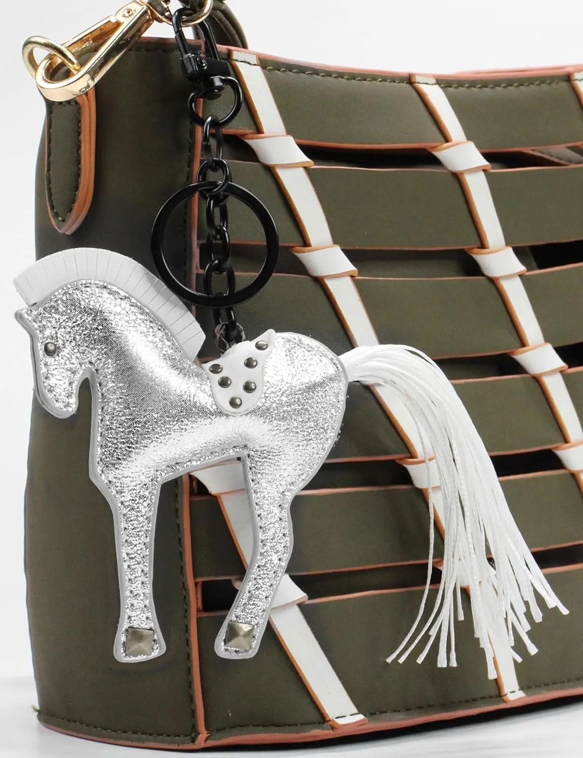 Horse Keychain, Hanging Charm Accessory for Purse, Bag and Backpacks Pony Key Chain