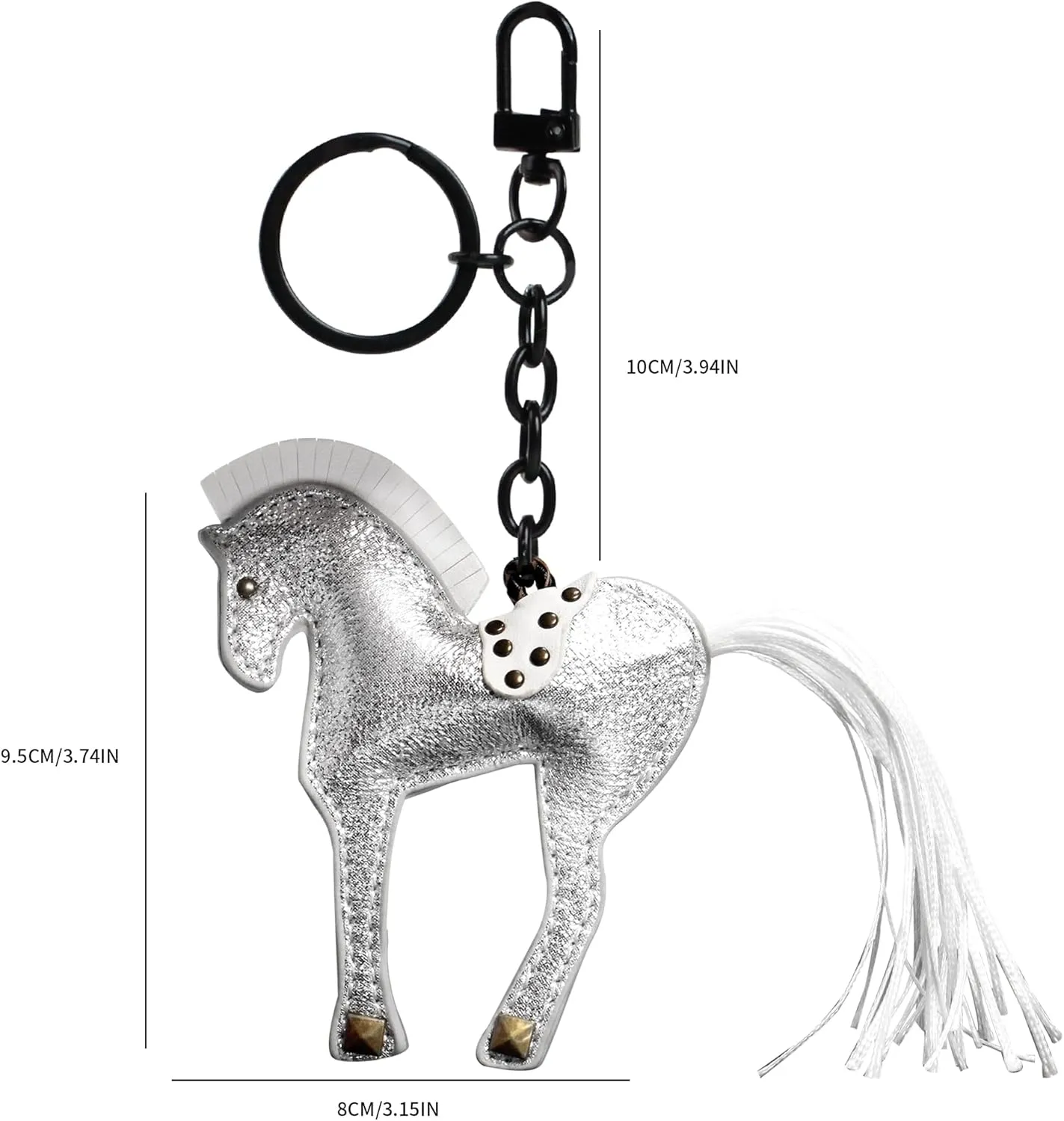 Horse Keychain, Hanging Charm Accessory for Purse, Bag and Backpacks Pony Key Chain