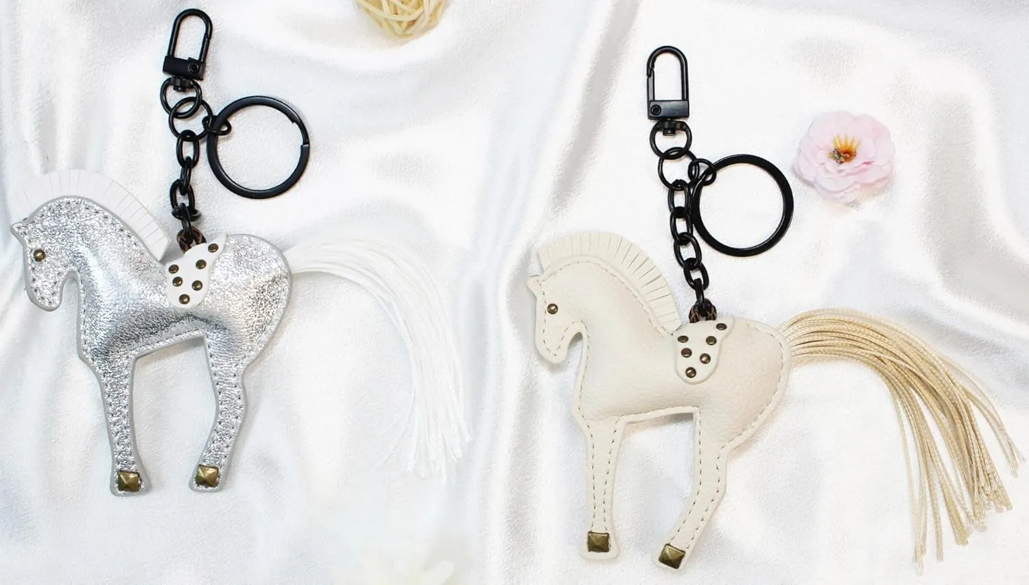 Horse Keychain, Hanging Charm Accessory for Purse, Bag and Backpacks Pony Key Chain