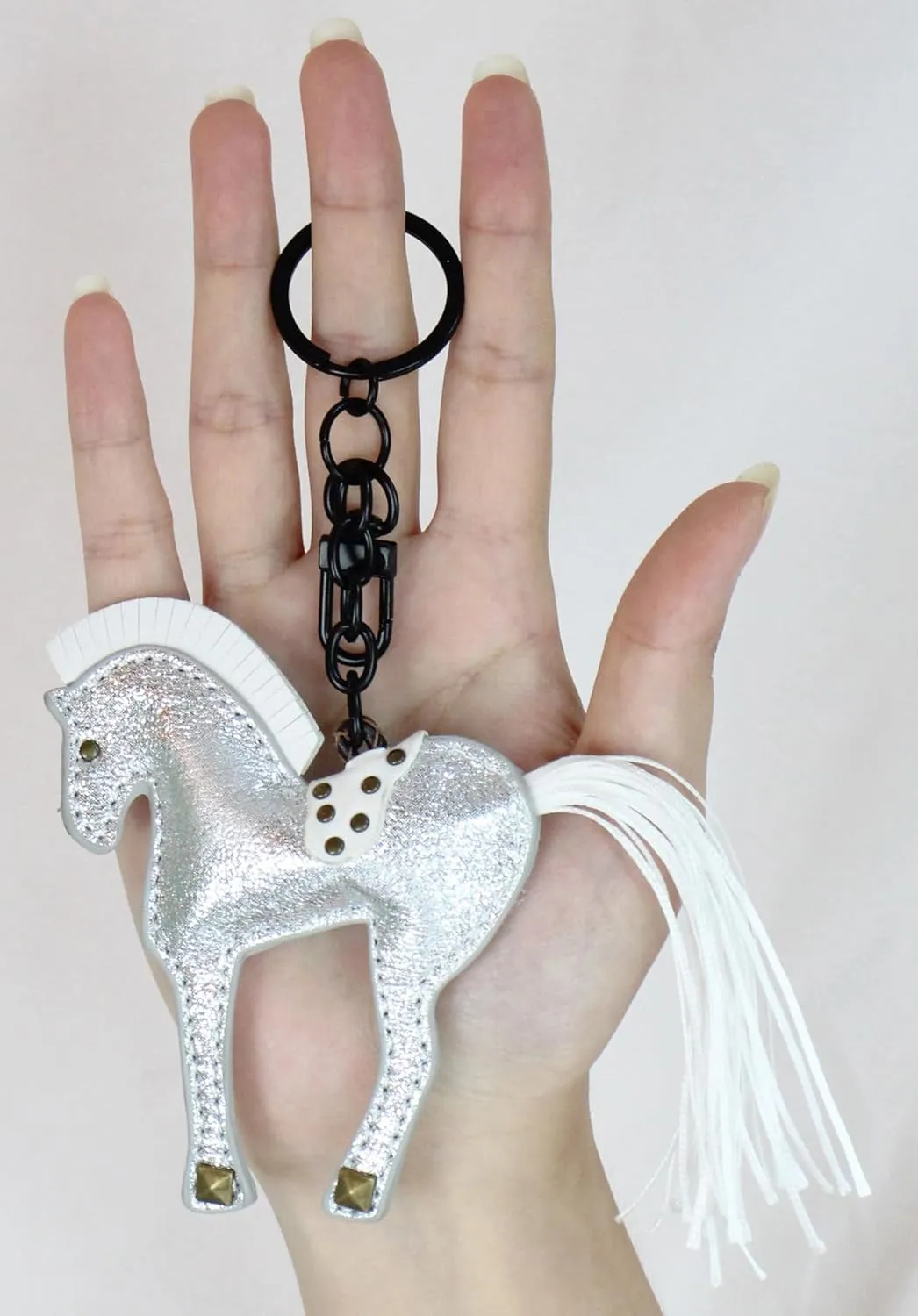 Horse Keychain, Hanging Charm Accessory for Purse, Bag and Backpacks Pony Key Chain
