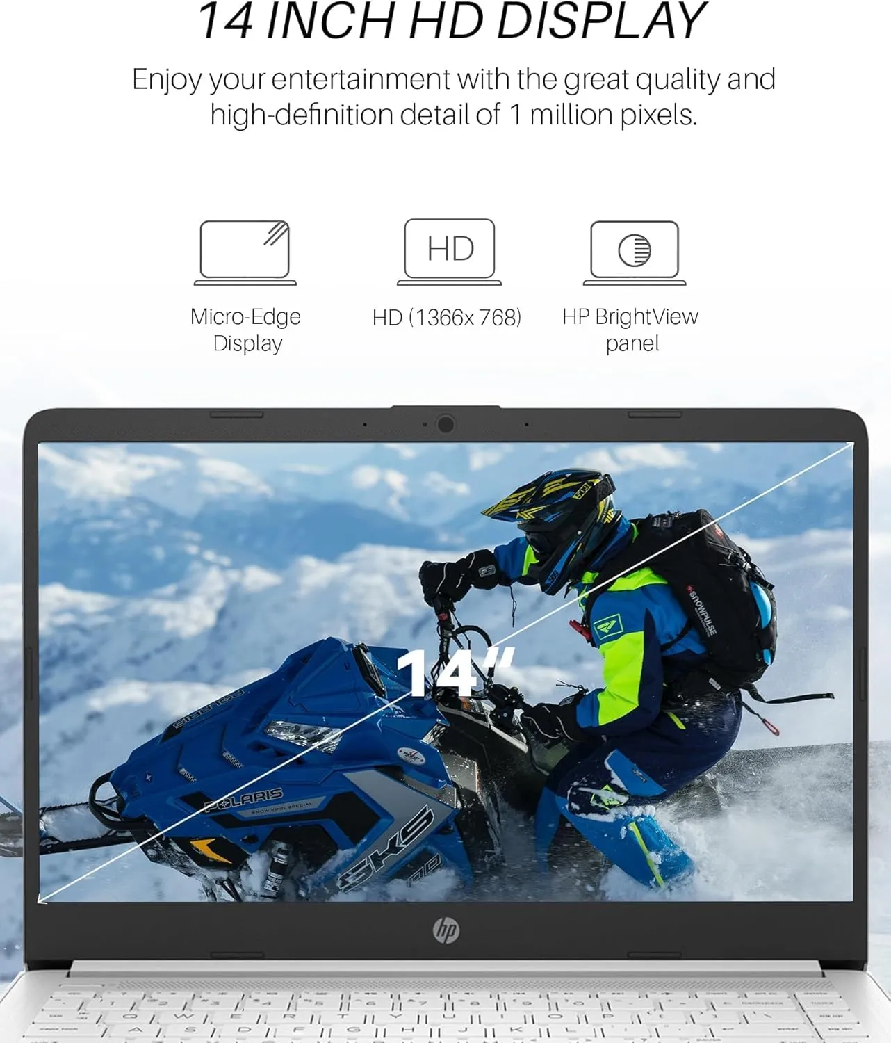 HP 14" Student Laptop, Microsoft Office Pro Lifetime License, Business Laptop, Intel 4-Core N4120, 16 GB RAM, 320 GB Storage(64 GB eMMC   256 GB SD Card), 12H Battery Life, Windows 11 Pro, Mouse