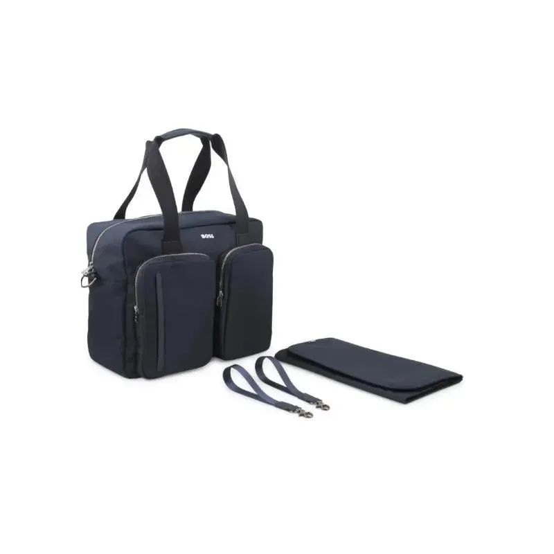 Hugo Boss Baby - Logo Applique Changing Diaper Bag Navy