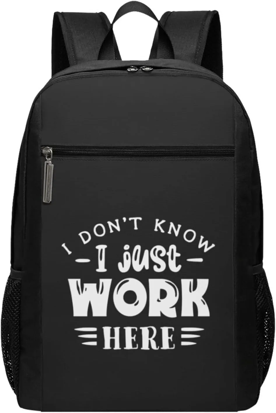 I Don't Know I Just Work Here Travel Laptop Backpack, Business Anti Theft Slim Sturdy Laptops Backpacks, College Computer Bag Gift for Men & Women Fits 17 Inch Notebook,Black