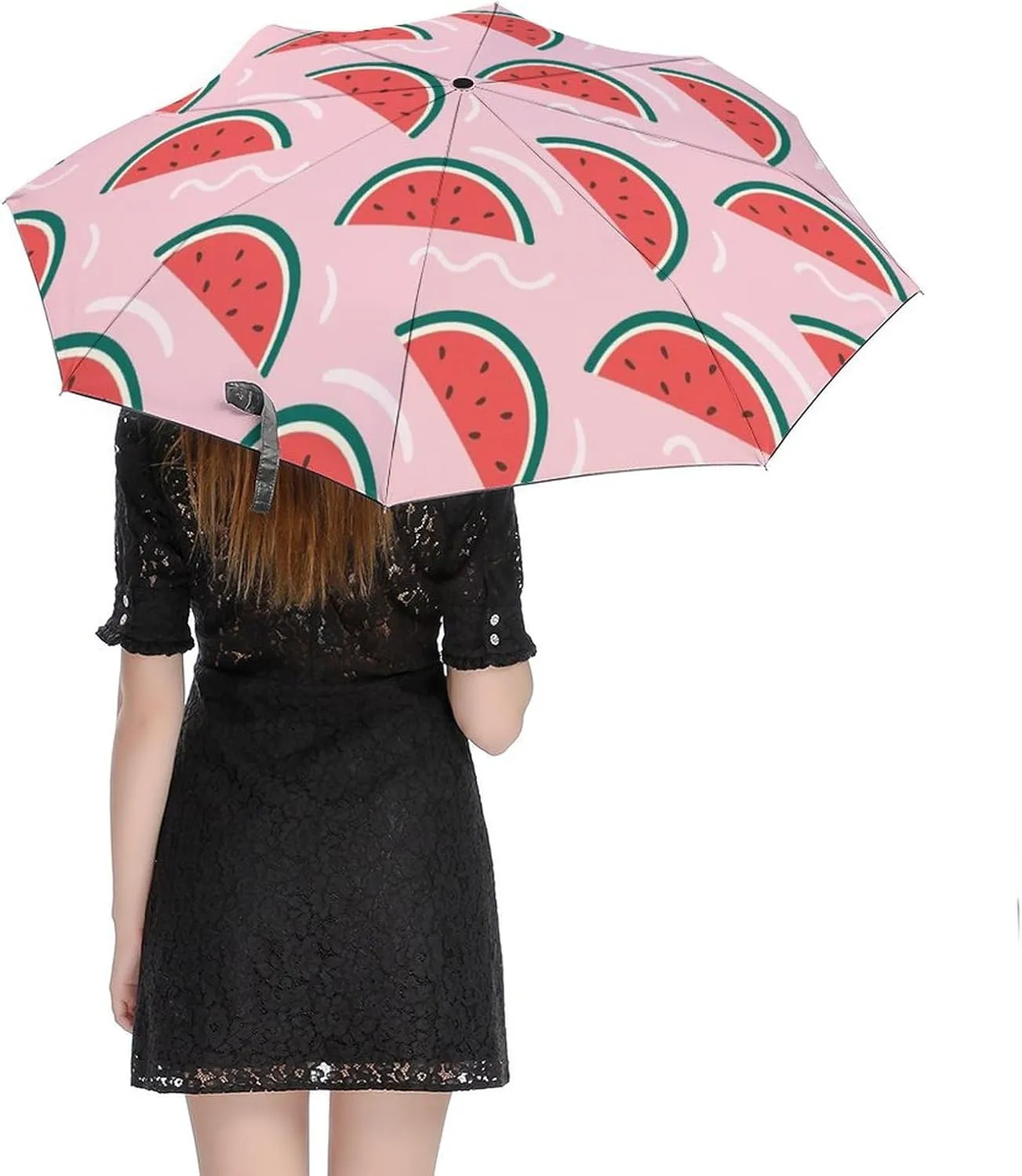 Ice Cream Cute Compact Travel Umbrella, Windproof Waterproof Stick Umbrella Protection Umbrellas