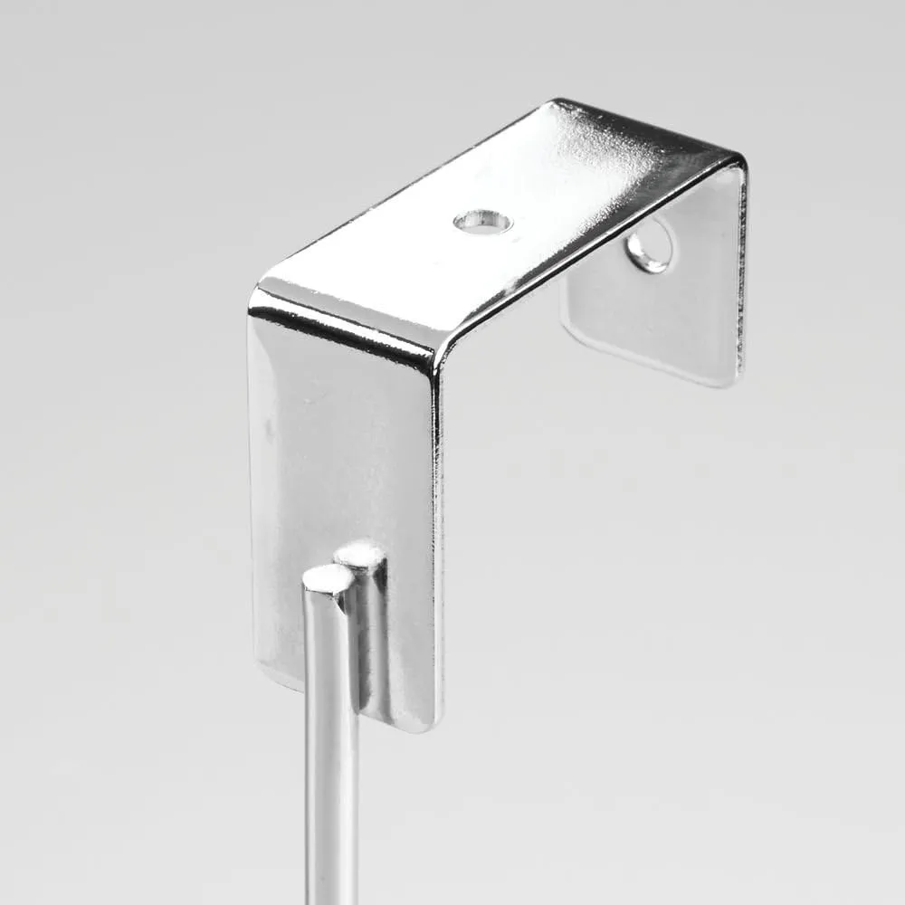 iDesign Classico Steel Over-The-Door 12-Hook Storage Rack - 18.75" x 5" x 10.75", Chrome