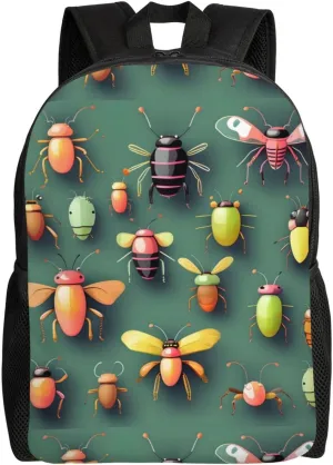 Insect Atlas Large Capacity Adjustable Shoulder Strap Laptop Bag, Men'S And Women'S Sports Travel Backpacks