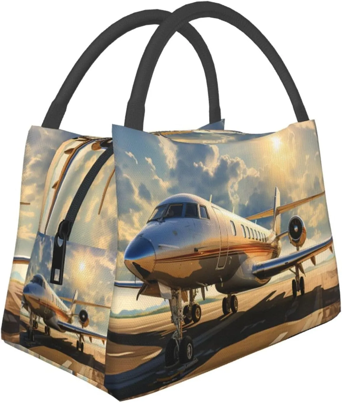 Insulated Lunch Bag Private Plane Lunch Box for Women Men Reusable Leakproof Lunch Cooler Tote Bag for Picnic Work