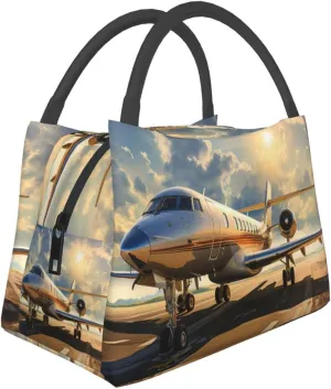 Insulated Lunch Bag Private Plane Lunch Box for Women Men Reusable Leakproof Lunch Cooler Tote Bag for Picnic Work