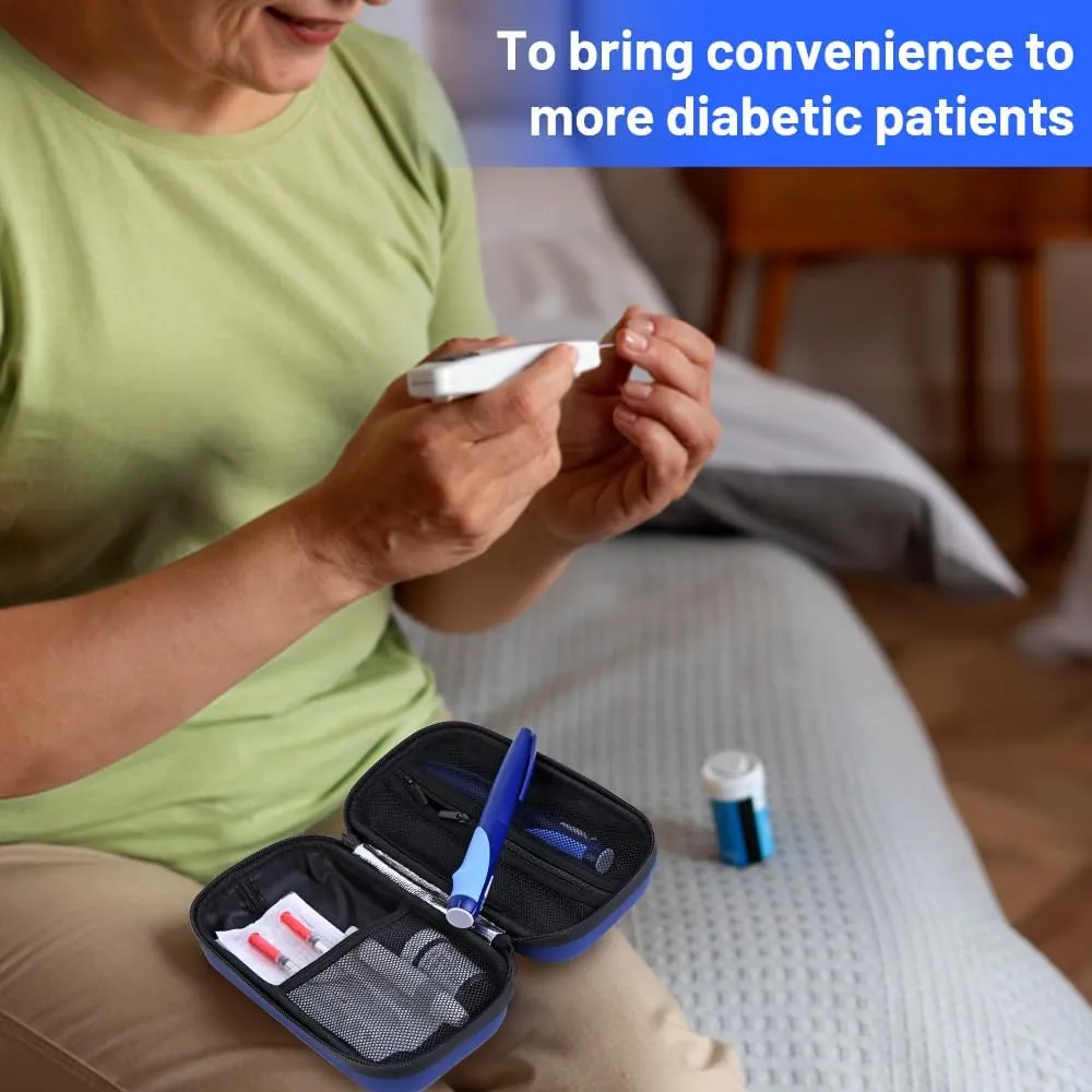 Insulin Cooler Travel Case TSA Approved, Refrigerated Diabetes Insulated Medication Injection Pen Bag for Airplane, Small Diabetic Vial Supplies with 2 Ice Packs, Keep Medicine Cool While Traveling