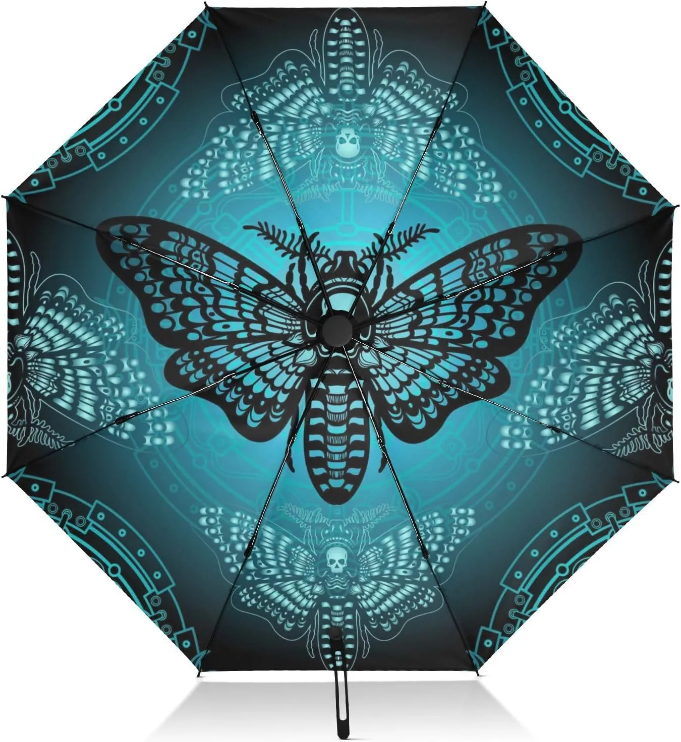 Inverted Umbrella, Windproof UV Protection Sun RainAutomatic Umbrella Compact Umbrella Reverse Umbrella for Women Men, Travel Folding Umbrella with Cover Bag