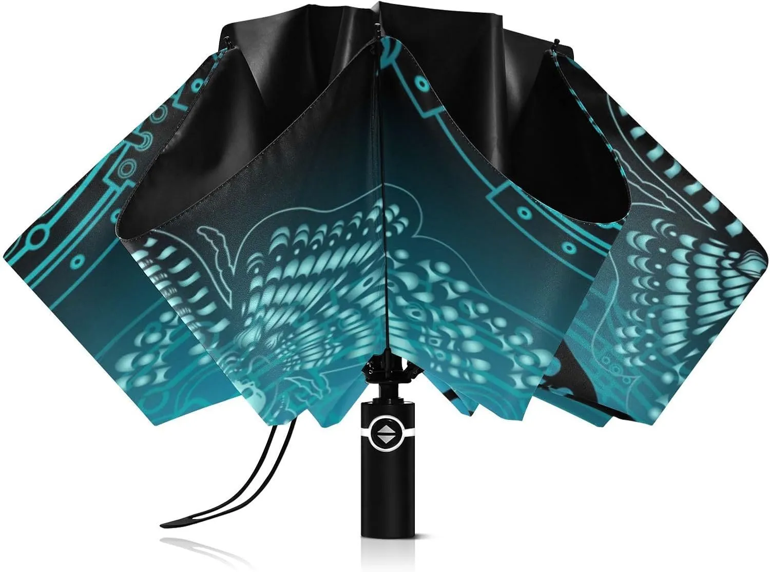 Inverted Umbrella, Windproof UV Protection Sun RainAutomatic Umbrella Compact Umbrella Reverse Umbrella for Women Men, Travel Folding Umbrella with Cover Bag